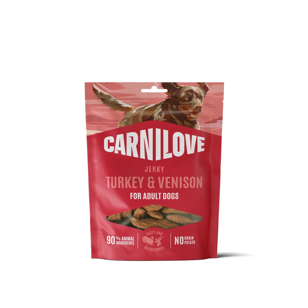 Carnilove Turkey & Venison JERKY Snack for Dogs 100g