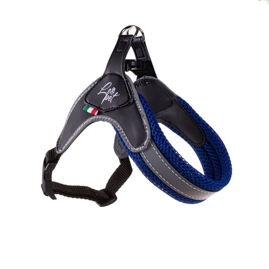 LEOPET Harnais pour Chien ajustable en PVC Bleu
