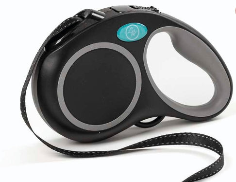 Leopet Laisse Rétractable Noire