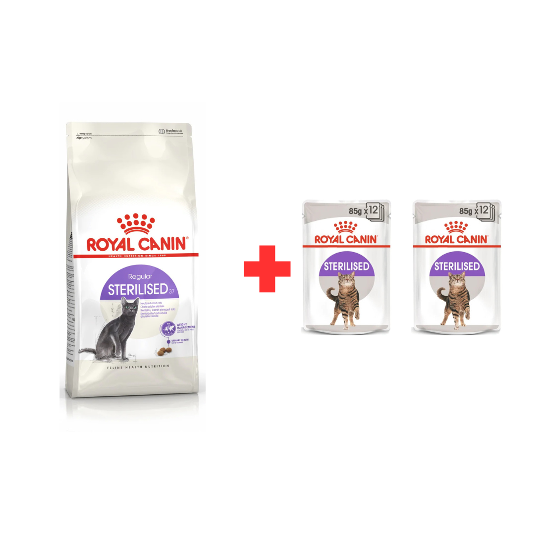 Royal Canin Sterilised 2 Kg + 2 pochons offerts