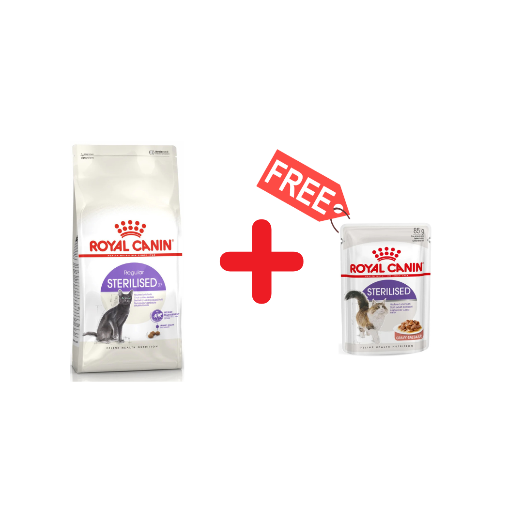 Royal Canin Sterilised 2Kg + Pochon 85G Offert