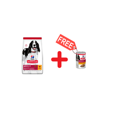HILL'S SCIENCE PLAN Aliment Sec Chien Medium Adult Poulet 2,5 Kg + Boite Pâté 370g Offerte