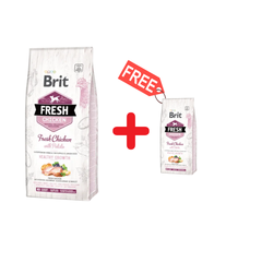 Brit Fresh Aliment Sec Chien Chicken with Potato Puppy 12 kg + sac 2,5 kg Offert
