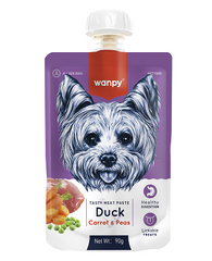 Wanpy Pâte de viande Canard, carotte et pois 90 g