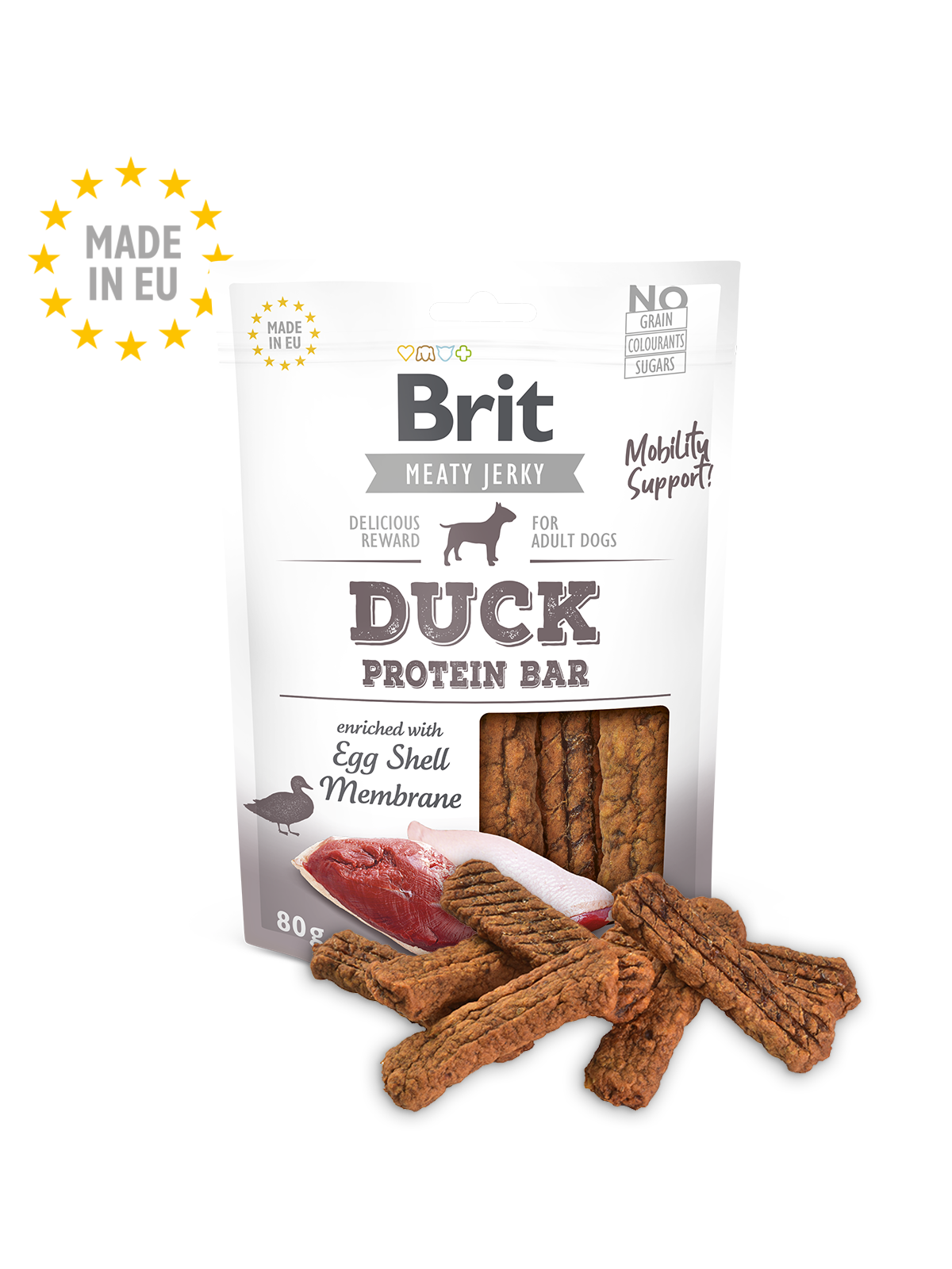 Brit Meat Jerky Snack–Duck Protein bar 80 G