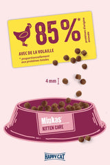 Happy Cat Aliment Sec pour Chat Minkas Kitten Care Poultry - Volaille