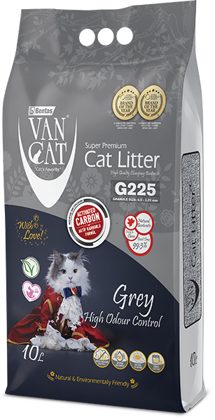 VanCat Grey- Clumping litter with activated carbon (unscented) 10 L 