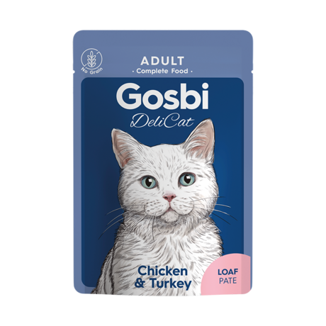 Gosbi DELICAT Aliment Humide Chat Adult Chicken & Turkey loaf 70 G