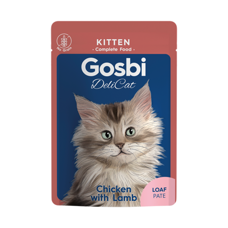 Gosbi DELICAT Aliment Humide Chat Kitten Chicken Lamb Loaf  70 G