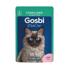 Gosbi DELICAT Aliment Humide Chat Sterilized Chicken & Sardine loaf 70 G