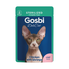 Gosbi DELICAT Aliment Humide Chat Sterilized Chicken with Shrimps loaf 70 G