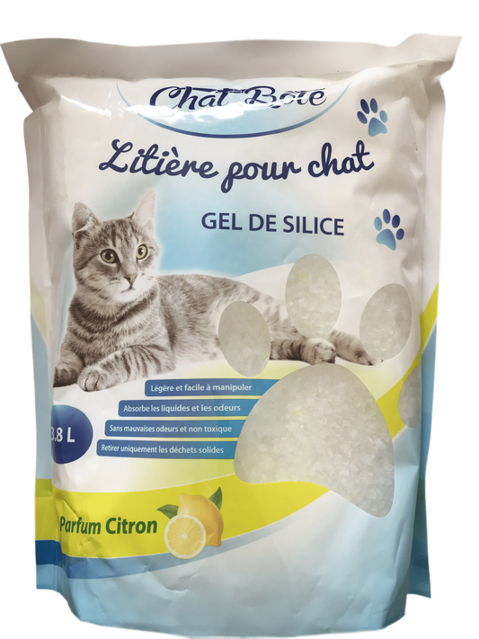 Litière Gel de Silice Parfum Citron 3,8 L