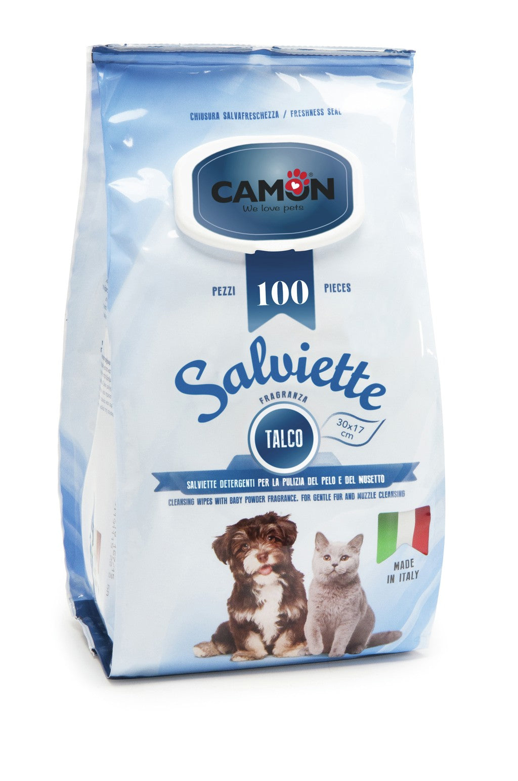 Lingettes Camon de talc de taille maxi 100 pcs