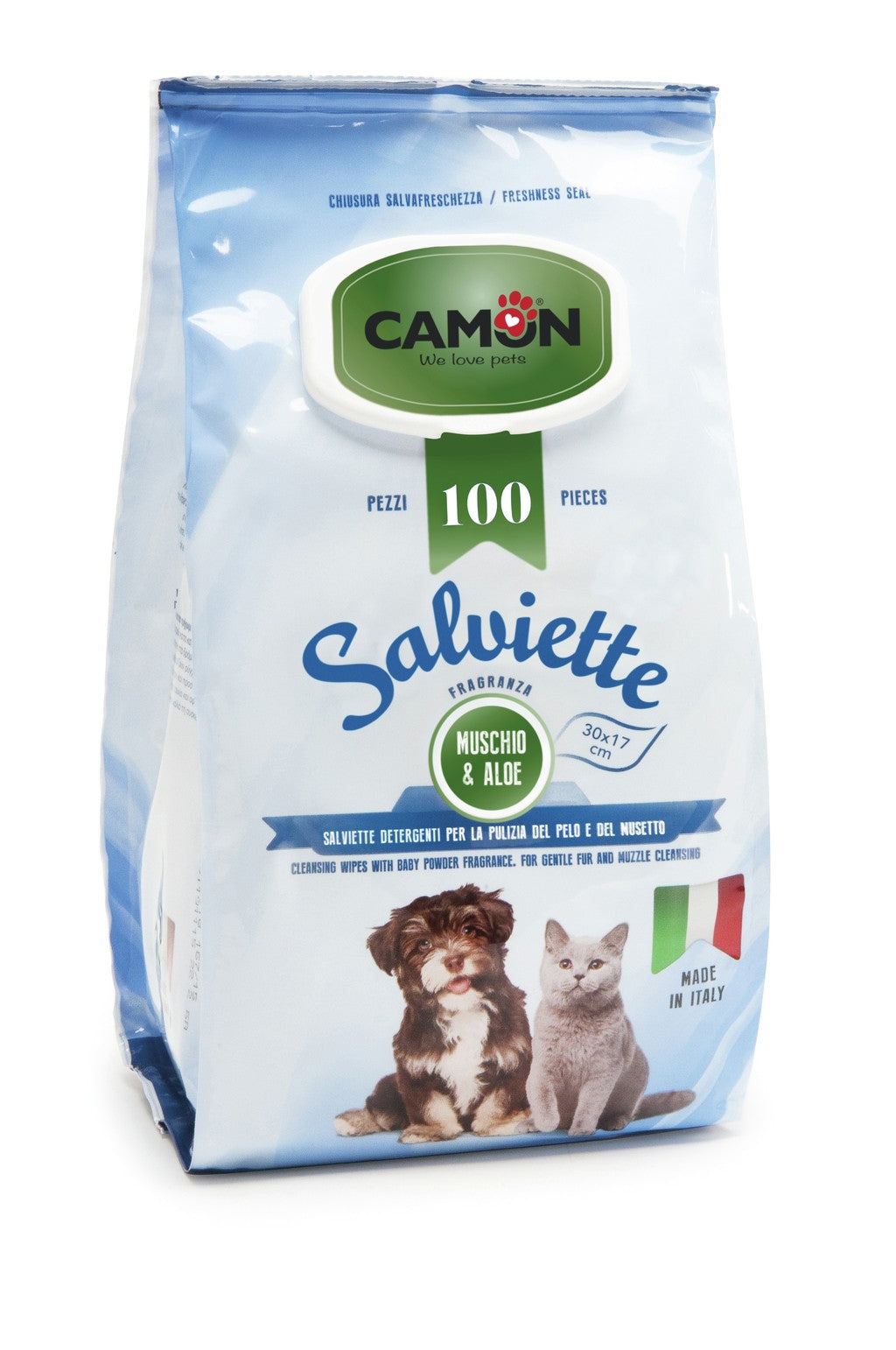 Lingettes Camon Musc & Aloe format Maxi 100 Pcs