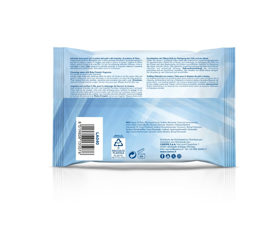 Lingettes Camon en poudre de talc 40 Pcs