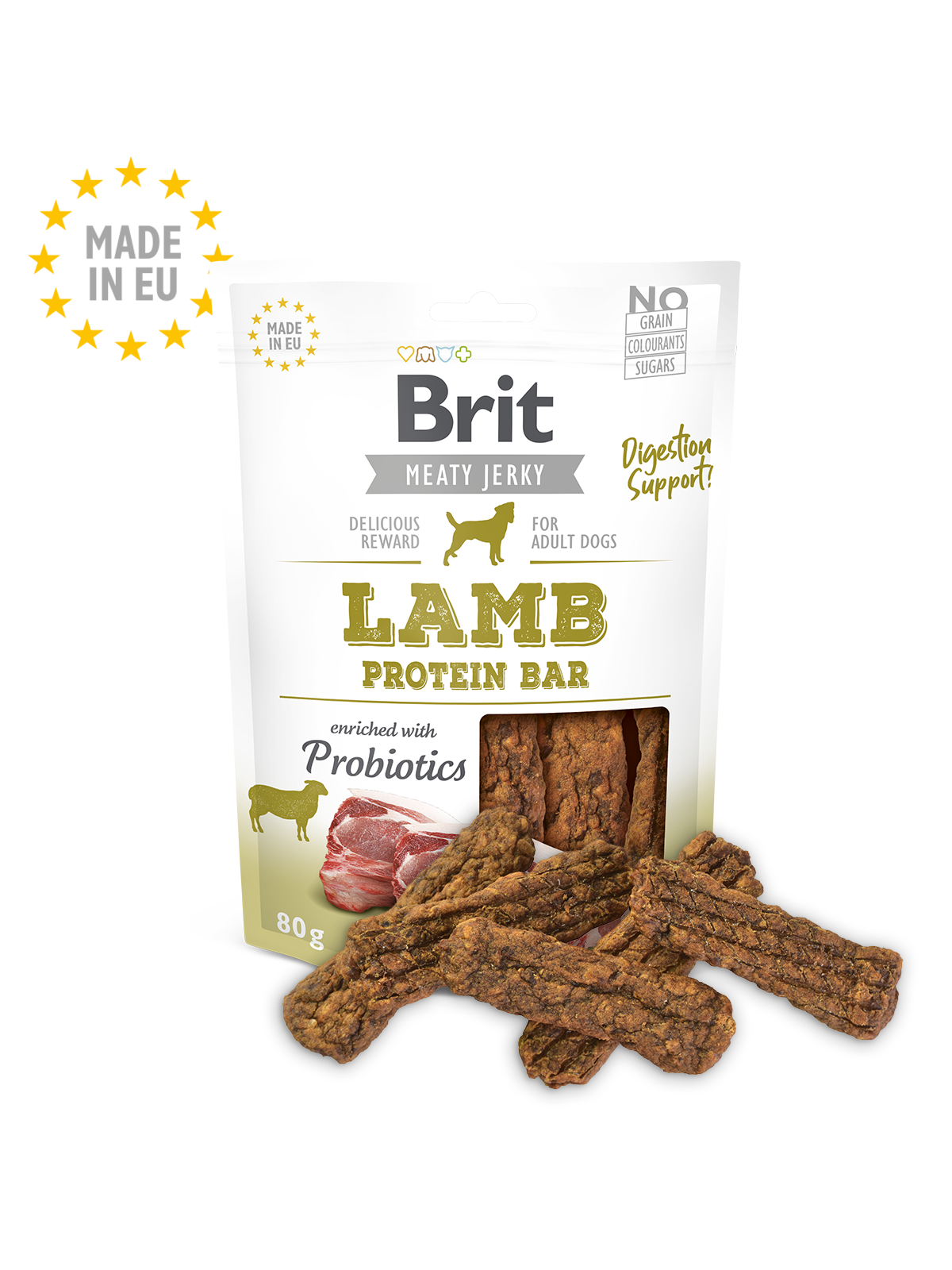 Brit Meat Jerky Snack–Lamb &amp; Chicken Protein bar 80 G