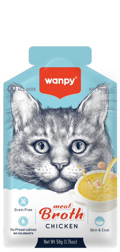 Wanpy Aliment Humide Chat Soupe de viande - Poulet 50 g