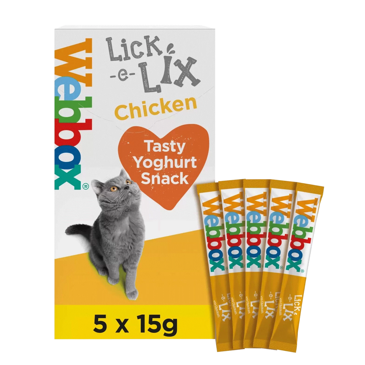 Webbox Lick-e-Lix Chicken Cat Treats (5x15g)