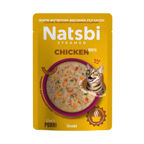 NATSBI STEAMED Aliment Humide Chat Chicken 80 G