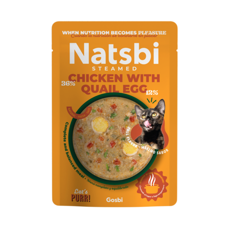 NATSBI STEAMED Aliment Humide Chat Chicken with Quail Egg 80 G
