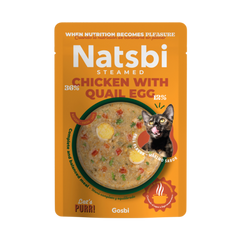 NATSBI STEAMED Aliment Humide Chat Chicken with Quail Egg 80 G