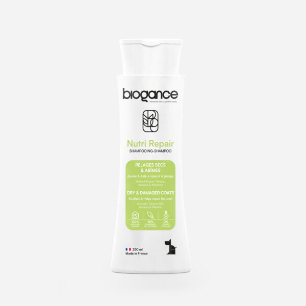 Biogance Shampoing nourrissant pour chien Nutri Repair- Répare & apaise les pelages secs 250 ml