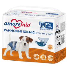 Amoremio Couches hygiéniques pour animaux M (12pcs)
