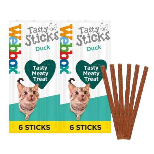 Webbox Tasty Sticks Duck Cat Treats 30g (6pcs)