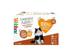 Webbox Sélection Adulte Mixte Complète en Sauce Aliment Humide Chat – 12 x 100g