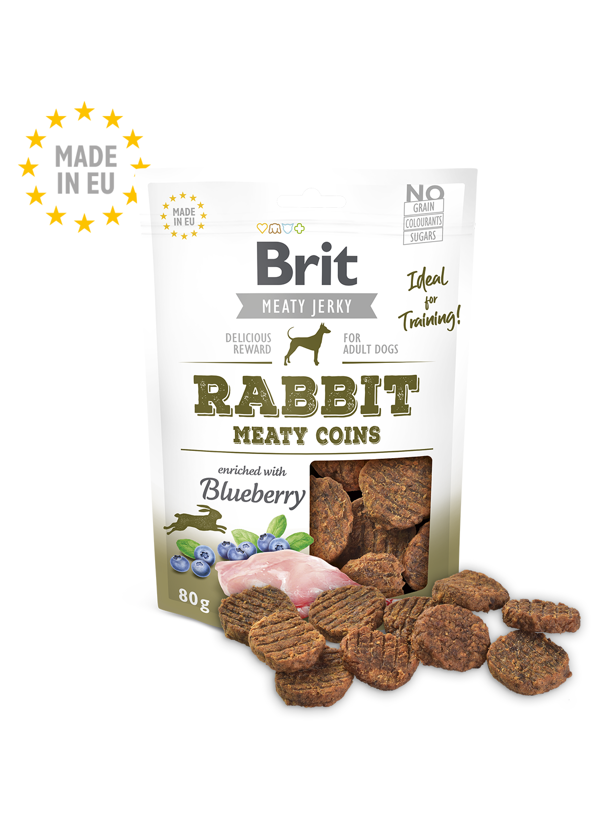 Brit Meat Jerky Snack – Rabbit Meaty wedges 80 G