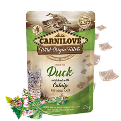 Carnilove Aliment Humide Chat Sauce Riche en Canard enrichi en Cataire 85 G