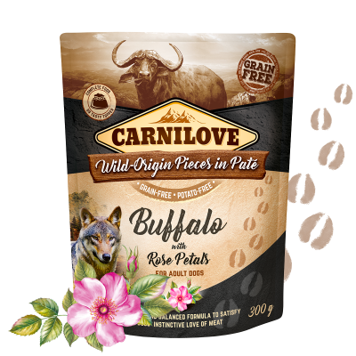 Carnilove Buffalo pâté with rose flower 300 G