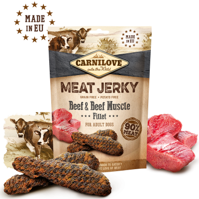 Carnilove Meat Jerky Snack Beef &amp; Beef Muscle Fillet 100 G