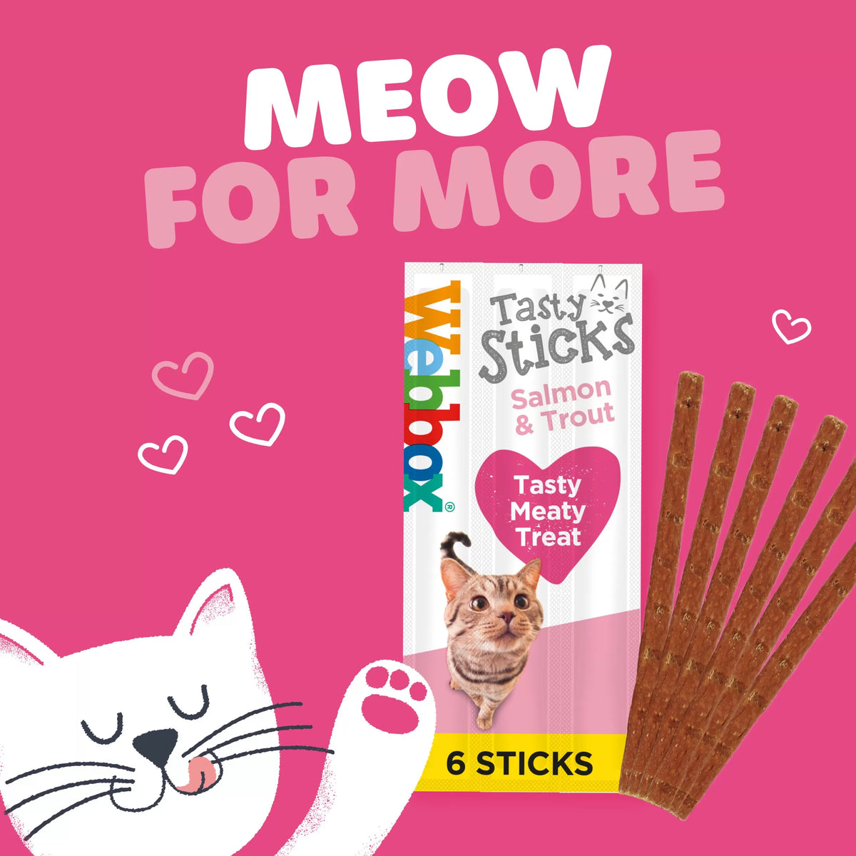 Webbox Cat Tasty Sticks salmon and trout 30 G (6pcs)