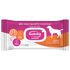 Lingettes nettoyantes fonctionnelles pour chiots Au miel et à l’euphraise 40 pcs
