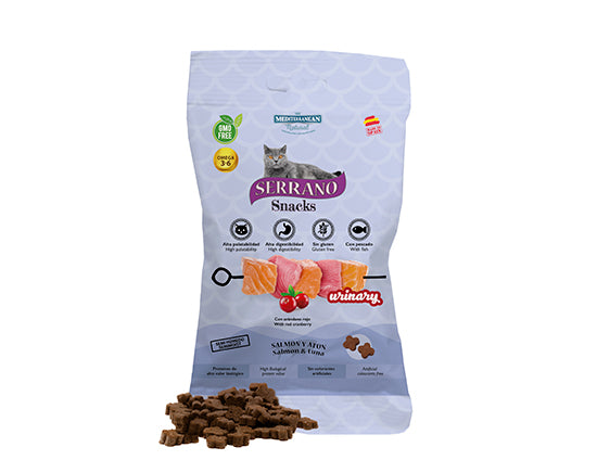 Serrano Snacks pour chats Urinary Saumon &amp; Thon 50g