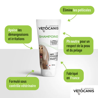 Shampoing Professionnel Anti-Démangeaisons pour Chien. 300ml