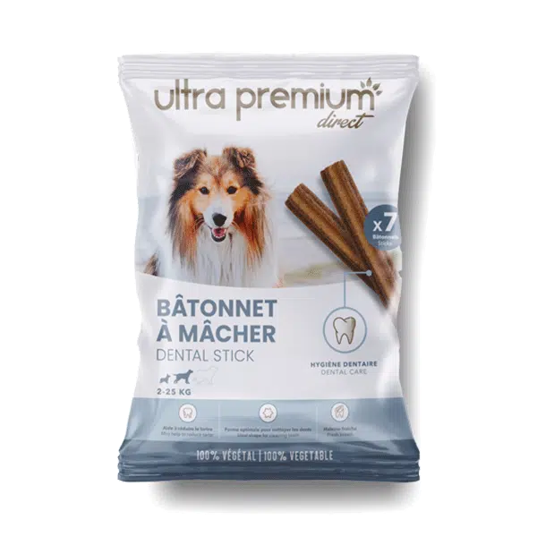 Ultra Premium Direct bâtonnets à mâcher pour chien de 2 à 25kg 180g (7pcs)