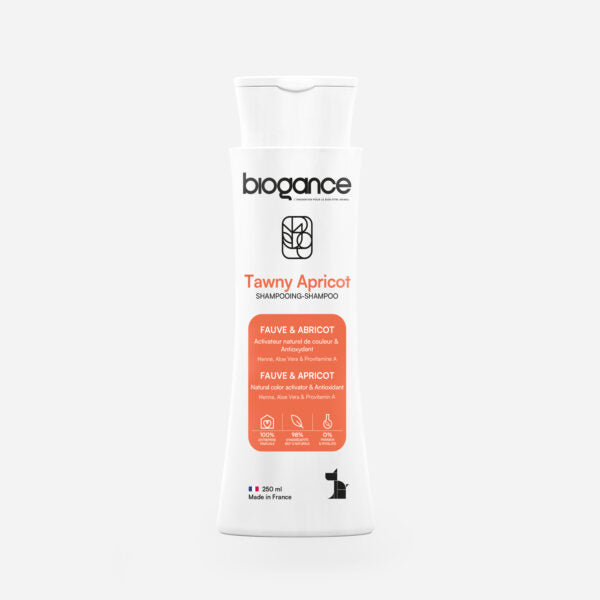 Biogance Shampoing pour chien pelage clair & fauve Tawny Apricot – Ravive la couleur & hydrate 250 ml