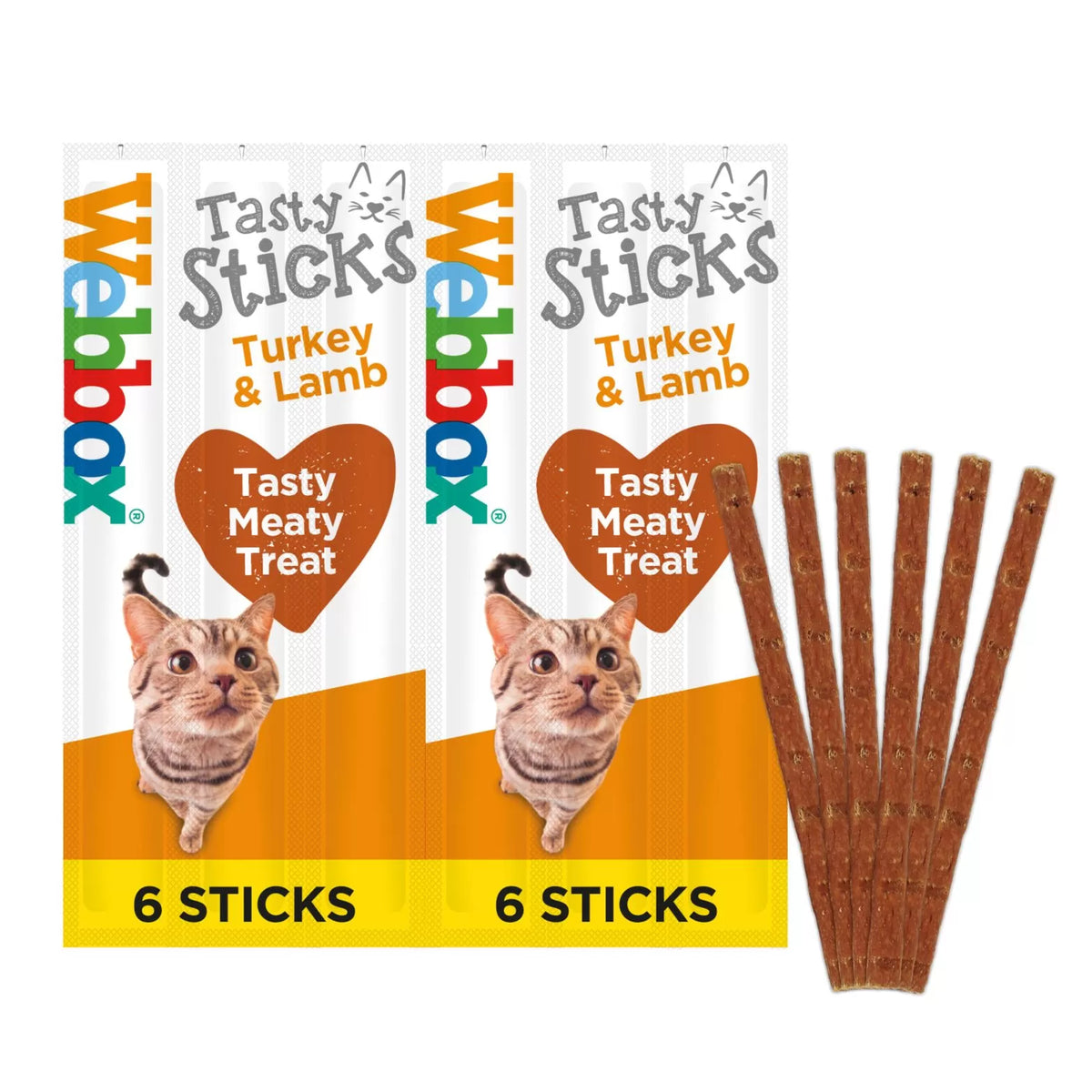 Webbox Tasty Sticks Turkey and Lamb Cat Treats 30 G (6pcs) 