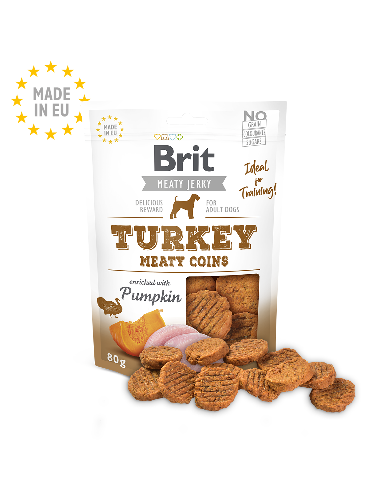 Brit Meat Jerky Snack – Turkey Meaty wedges 80 G