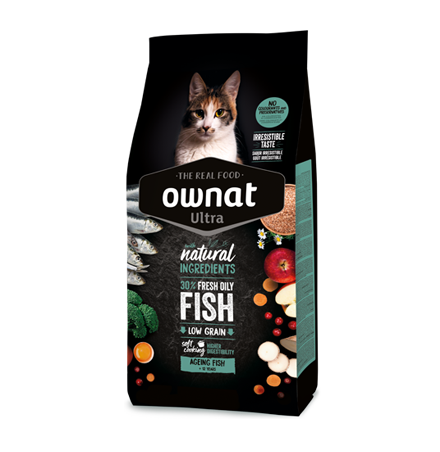 OWNAT ULTRA Aliment Sec pour Chat AGEING FISH 3 Kg