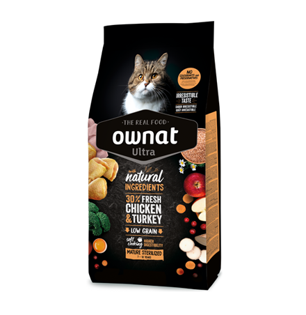 OWNAT ULTRA Aliment Sec pour Chat MATURE STERILIZED 8 Kg