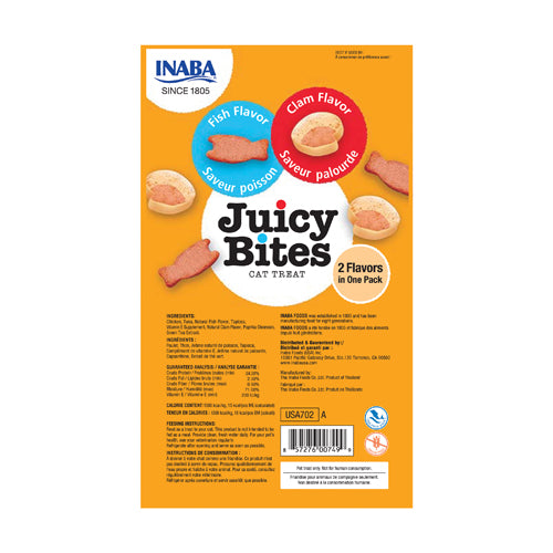 JUICY BITES Saveurs de poisson et de palourdes (11,3gx3)