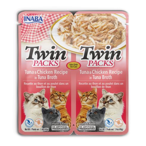 TWIN PACKS Tuna &amp; Chicken Recipe in Tuna Broth (40gx2)