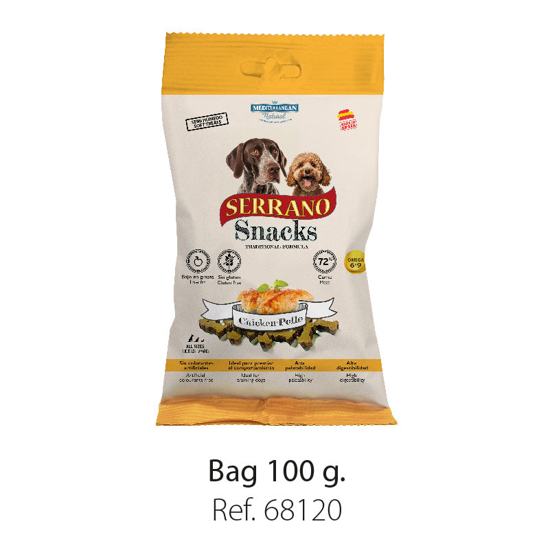 Serrano Snack Pour Chien Poulet 100g