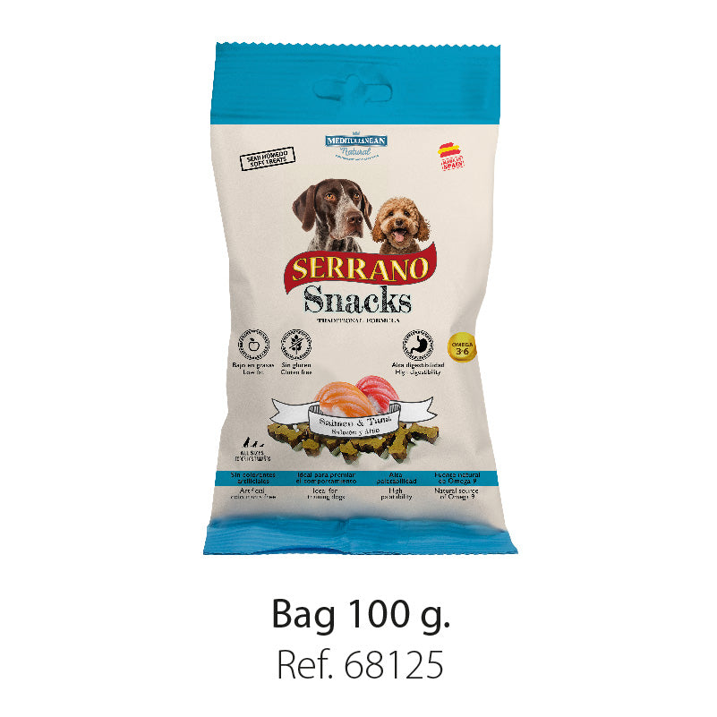 Serrano Snack Pour Chien Saumon & Thon 100g