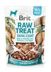 Brit Raw Treat Skin & Coat. Freeze-dried treat and topper. Fish & Chicken 40g