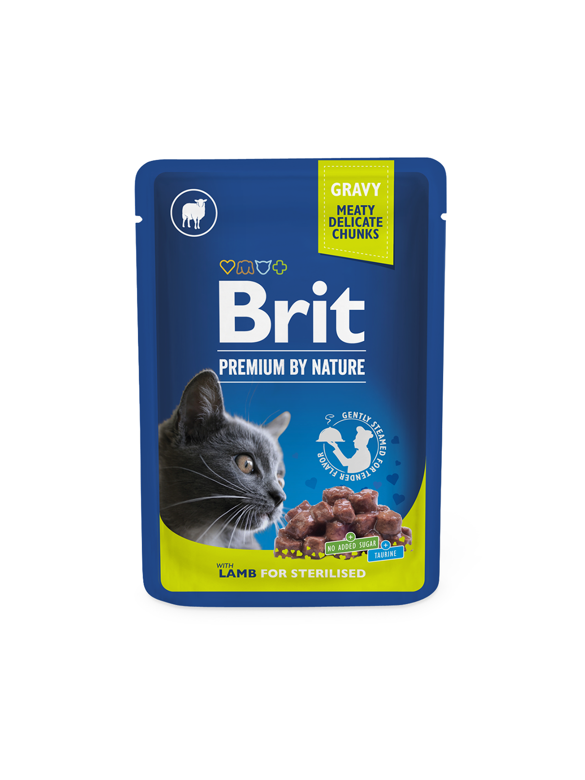 Brit Chunks with Lamb in Gravy for Sterilized Cats 100 G