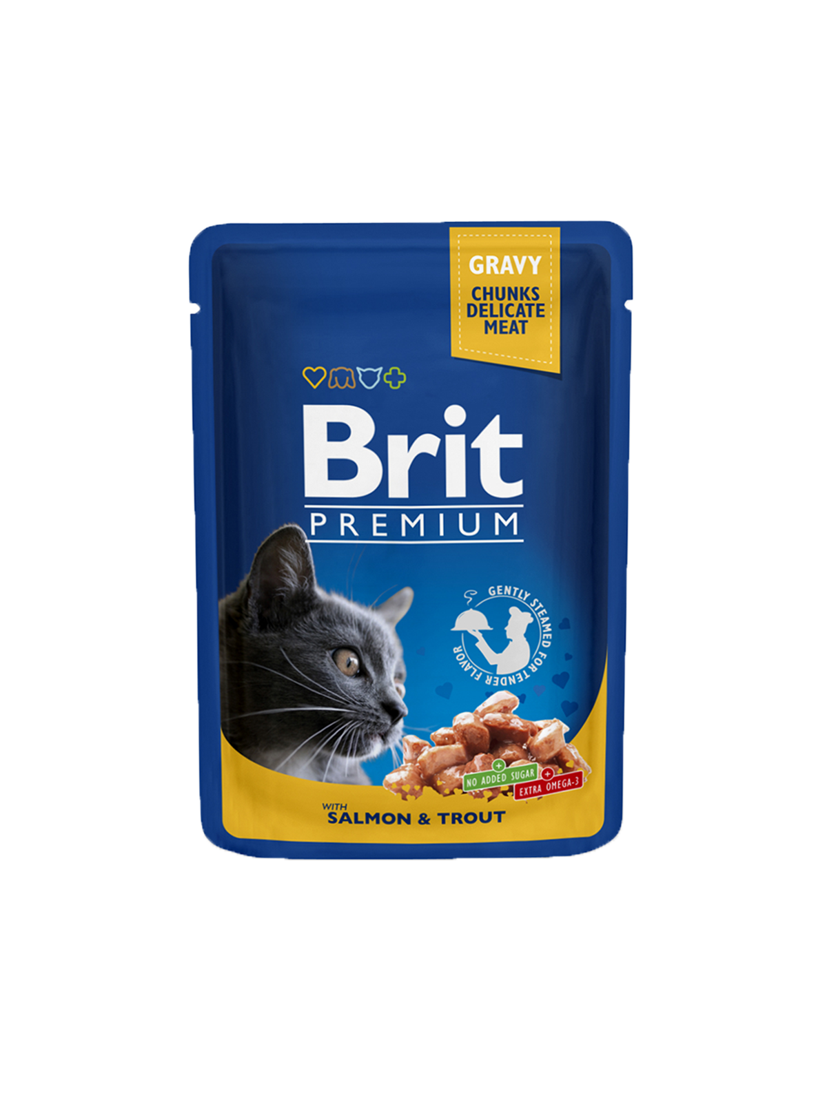 Brit Premium Cat Pouches with Salmon &amp; Trout 100g